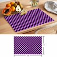 thumbnail image 6 of Purple Black Plaid Placemats Set of 4 Farmhouse Rustic Abstract Checkered Place Mats Indoor Wipeable Table Mats Washable Cloth Dining Table Placemats for Kitchen Holiday Party Home Decor 13x19 Inch, 6 of 9