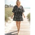 thumbnail image 5 of HAPPY BAY Women's Loungewear African Plus Size Party Bathing Suit Cover Ups 3X-4X Metal, Leaves, 5 of 5