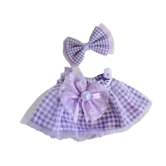 LeeQinersw Mini 7 inch Doll Clothes Comfortable with Hair Accessories Adorable Doll Clothes