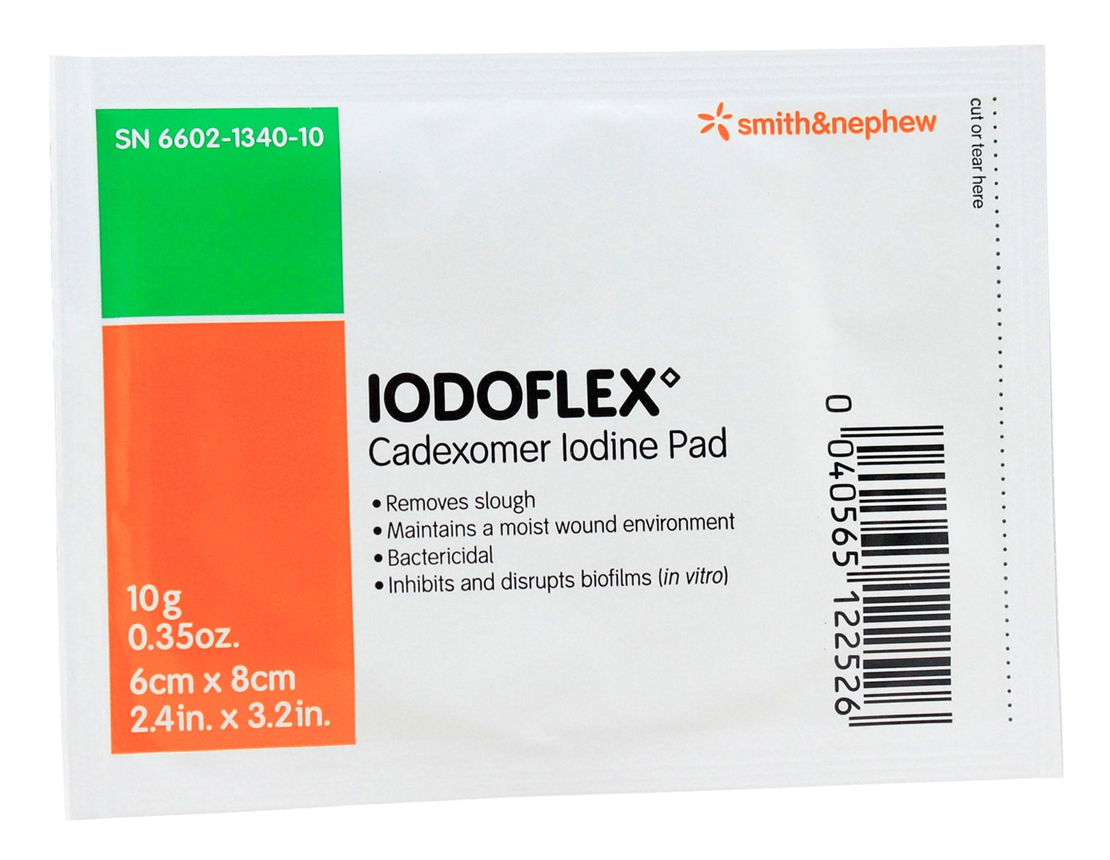 Iodoflex Cadexomer Iodine Pad Dressings 2.4" x 3.2" 10gm - Box of 3