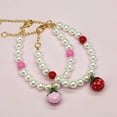 thumbnail image 5 of Adjustable Pet Necklace - Fake Pearl Decorative with Bell Charm - Cat and Dog Collar, 5 of 8