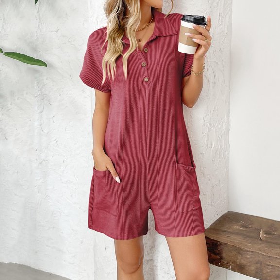 Blmnix Rompers Shorts for Women Cargo Shorts Shorts Pull-On Red High Oversized Womens Athletic Shorts,XL