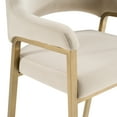 thumbnail image 6 of Modrest George - Modern Beige Fabric + Antique Brass Counter Chair, 6 of 6