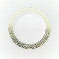 thumbnail image 2 of OCCASIONS 120 Pieces Pack,(60 Guests) Premium Wedding Party Disposable Plastic Plates Set -60 x 10.25'' Dinner + 60 x 7.5'' Salad / Dessert (Florence White/Gold), 2 of 3