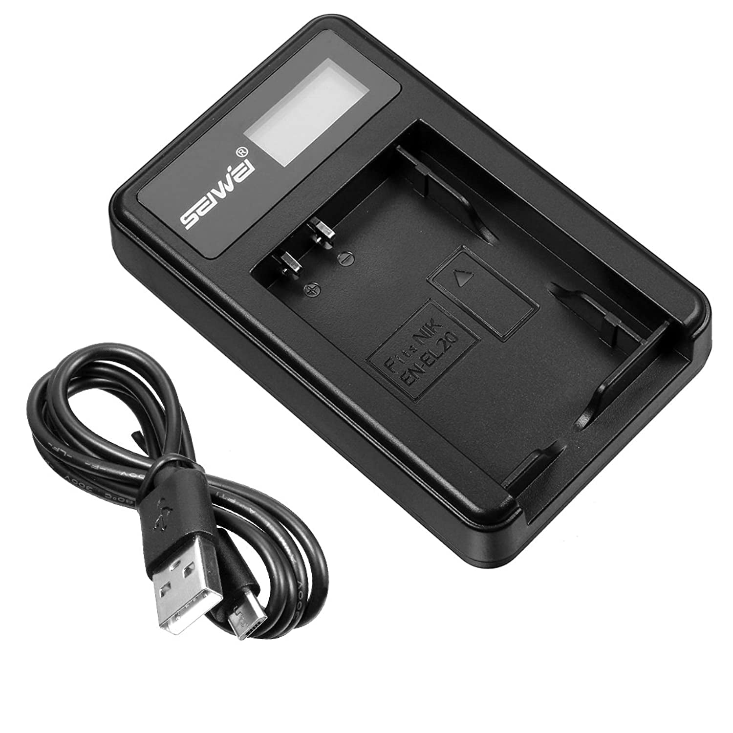 Uxcell Smart Rechargeable Battery Charger Lcd Display Single Slot W Usb Cable For En El Lithium Battery Walmart Com Walmart Com