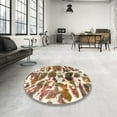 thumbnail image 4 of Ahgly Company Machine Washable Indoor Rectangle Abstract Red Fox Red Area Rugs, 5' x 8', 4 of 7