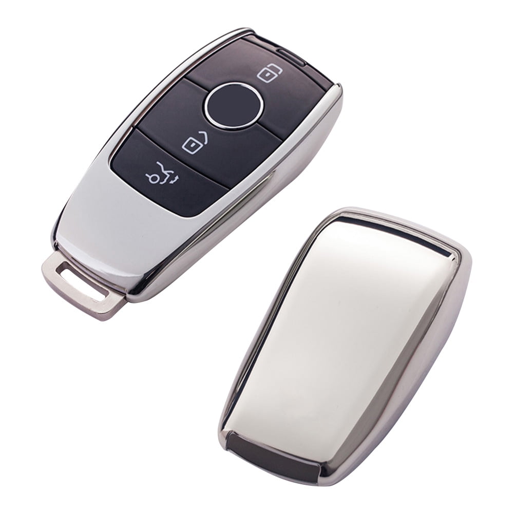 Blue Silicone key cover case For Mercedes Benz E Class W213 2017 2018 Remote Fob
