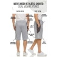 thumbnail image 3 of Daresay 5 Pack: Men’s 9" Mesh Athletic Shorts, 5-Pack Active Performance Basketball Shorts with Drawstring & Pockets, UP To 3XL, 3 of 9