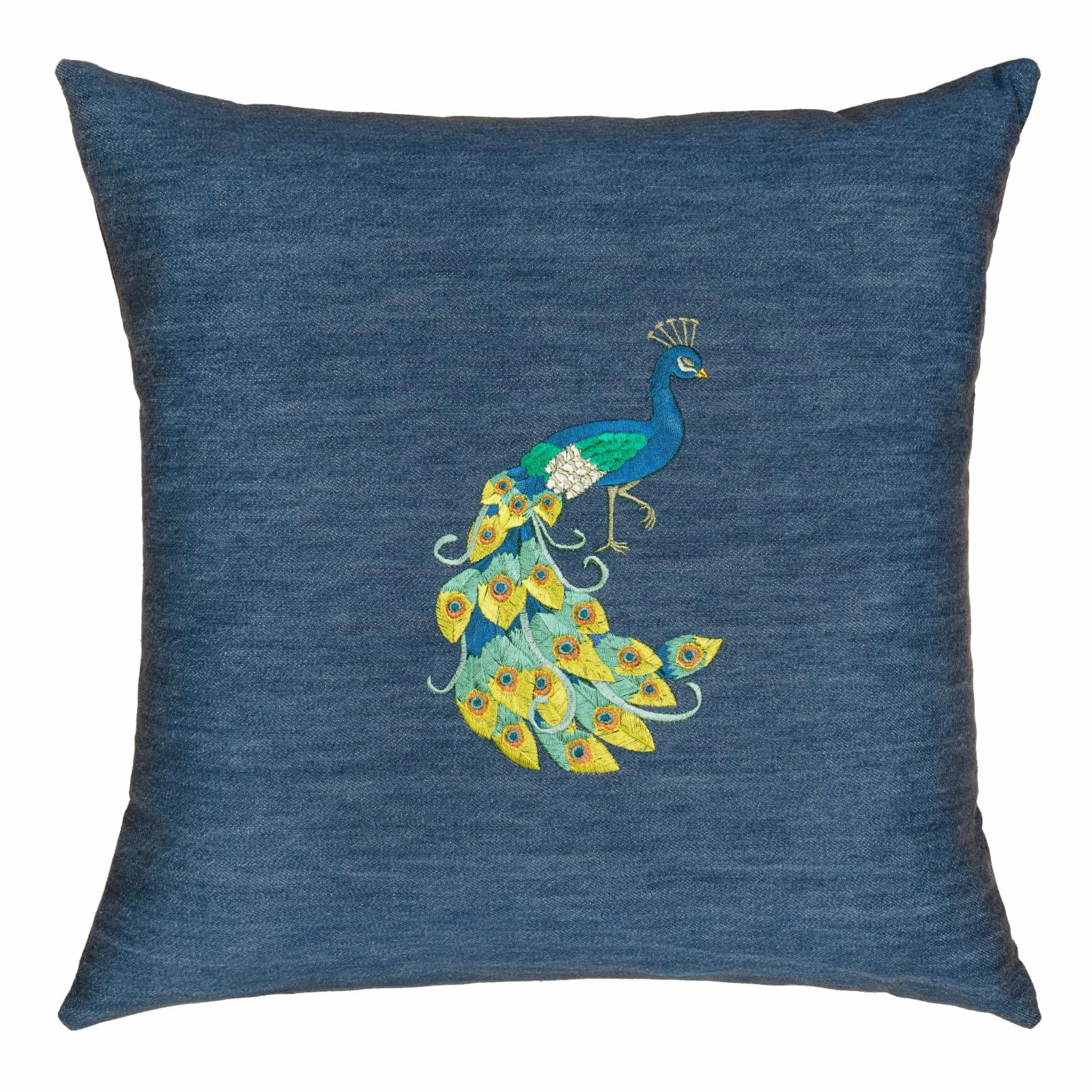 Linum Home Textiles Denim Decorative Square Pillow Cover 18" x 18", Penelope