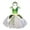 Green Crown, variant on IBTOM CASTLE Kids Girls Halloween Cosplay Fancy Dress up Black and White Striped Ruffle Tulle Tutu Dress with Headband Carnival Birthday Outfit for Child 2 Years Black Stripe
