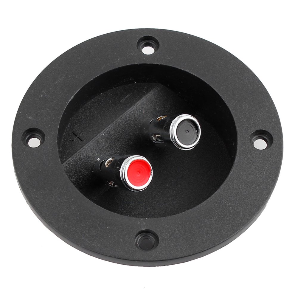 Unique Bargains 3.2" Dia Round Push Type Dual Way Speaker Terminal Cup