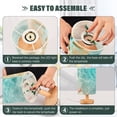 thumbnail image 4 of Starfish Coral and Seashell Summer Beach Bedside Table Lamp LED Warm Lights with USB Charging Port Retro Cylinder Desk Lamps, 4 of 7
