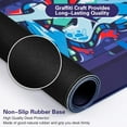 thumbnail image 3 of Gaming Mouse Pad, Extended Mouse Pad 31.5x15.7inch XXL Large Big Computer Keyboard Mouse Mat Desk Pad with Non-Slip Base and Stitched Edge for Home Office Gaming Work (Purple Graffiti), 3 of 6