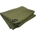 thumbnail image 2 of U.S. Military Medical Wool Blanket 64" x 90" Army Replica Emergency Blanket - Wool Blend, Olive Drab, 2 of 6