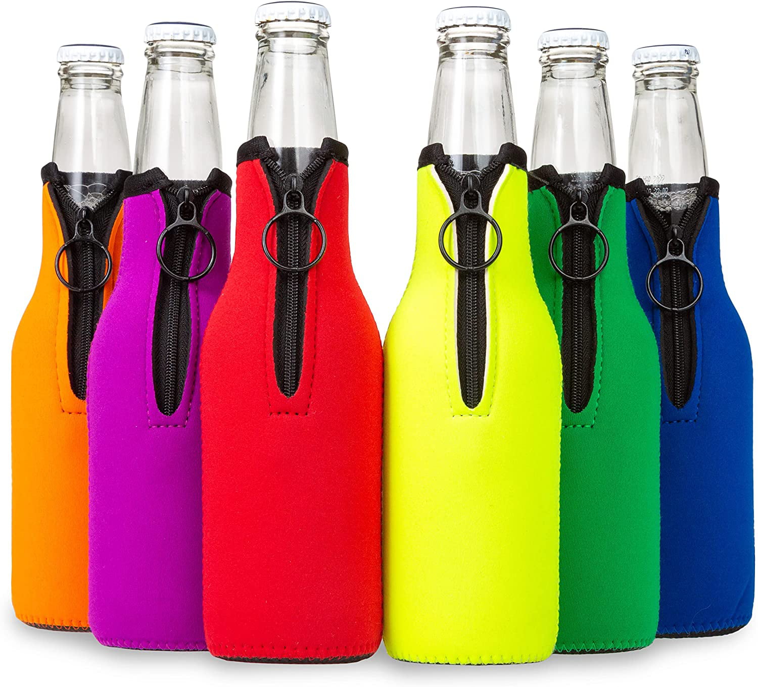 Officially Licensed Rolling Rock Bottle Suit Neoprene Beer Huggie Cooler Zipper Sleeve 2 