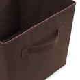 thumbnail image 3 of Set de 6 cubos de tela plegables Casafield, color marrón, 3 of 7