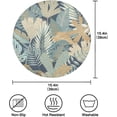 thumbnail image 3 of GZHJMY Tropical Palm Leaves Round Placemats, Durable Non-Slip Table Mat Heat and Stain Resistant Placemat for Kitchen Table Outdoor BBQ Activities, 4PCS, 3 of 6