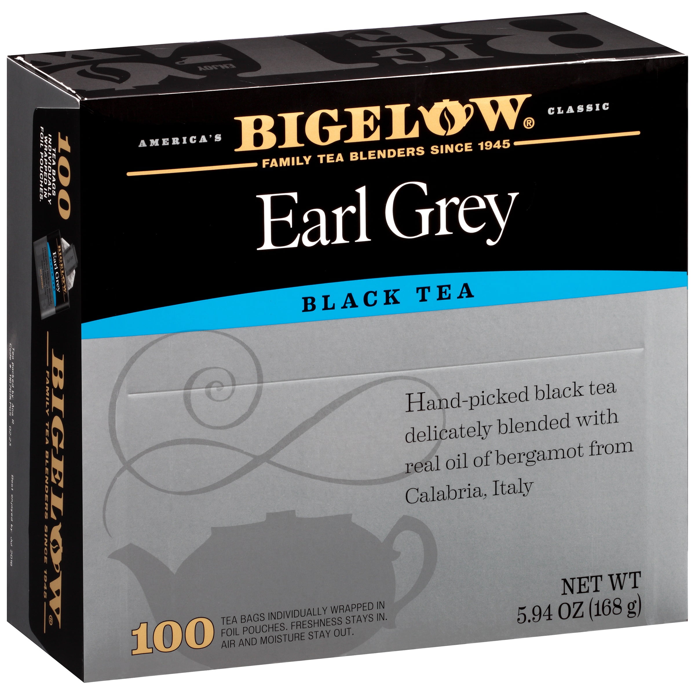 Bigelow Eary Grey Black Tea Bags, 100 Count