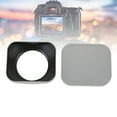 thumbnail image 1 of Camera Lens Hood, Screw in Lens Hood Shade with Cap, Alloy Accurate CNC Fine Processing, Square Metal Lens Hood Shade Protector for Camera, 1 of 7