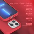 thumbnail image 3 of Compatible with iPhone 13 Pro Max Case for Women, [Drop Protection] [Anti-Fingerprint] [Anti-Scratch] Shockproof Soft-Touch Silicone Phone Case for iPhone 13 Pro Max 6.7", Red, 3 of 12