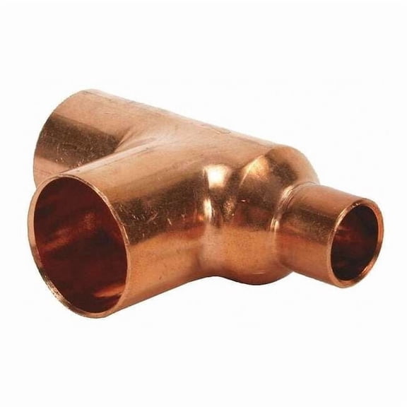 Nibco Reducing Tee,Wrot Copper,1/2"x3/8"x1/2" 611RR 1/2x3/8x1/2