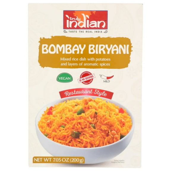 Truly Indian Spiced Rice & Veggies Bombay Biryani 7.05 oz