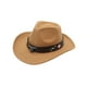 thumbnail image 2 of Minnieouse Sombrero formal de estilo étnico único, transpirable y ligero, sombrero de vaquero occidental de cachemira Sombreros vino rojo, 2 of 6
