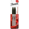 thumbnail image 1 of Sharpie Permanent Markers, Fine Point, Black, 2 Count, 1 of 5