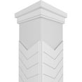 thumbnail image 4 of Ekena Millwork 10"W x 9'H Craftsman Classic Square Non-Tapered Chevron Modern Fretwork Column w/ Prairie Capital & Prairie Base, 4 of 8