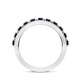thumbnail image 2 of Rosec Jewels Lab Grown Black Diamond Half Eternity Band Ring (AAAA Quality) - Black and White Diamond Ring - with Jewelry Box, 925 Sterling Silver, US 4.00, 2 of 8