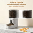 thumbnail image 2 of Programmable 4L Automatic Pet Feeder for Small Dogs & Cats, Up to 6 Meals Daily, Timer & Portion Control, Dual Power, Stainless Steel Bowl, Easy to Clean, Dampness-Proof, 18*29.4*28CM, Black, 2 of 6