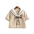 thumbnail image 6 of New Cute Fresh Clothes Women's JK Pleated Skirt Suit-Coffee Skirt-L, 6 of 7