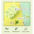 thumbnail image 3 of Cartoon Popsicle Molds, 6 Pieces BPA Free Popsicle Maker Reusable Ice Pop Molds With Sticks, Easy Release & Clean for Family DIY Homemade Popsicle - Green, 3 of 8