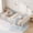 White, variant on Sailvan Full Size Floor Bed with High Fence Railings, Door,6 Slats,Safety Guardrails,Rubber Wood