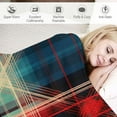 thumbnail image 3 of ARISTURING  Green Checkered Throw Blanket Ultra Soft Warm Blanket Checkerboard Grid Plush Blanket for Couch Bed Sofa, Pine Green, 3 of 6