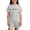 Light Gray, variant on Girls Typography Logo Print Casual Loose Fit Short Sleeve Outfit Kids Girls Clothes Set