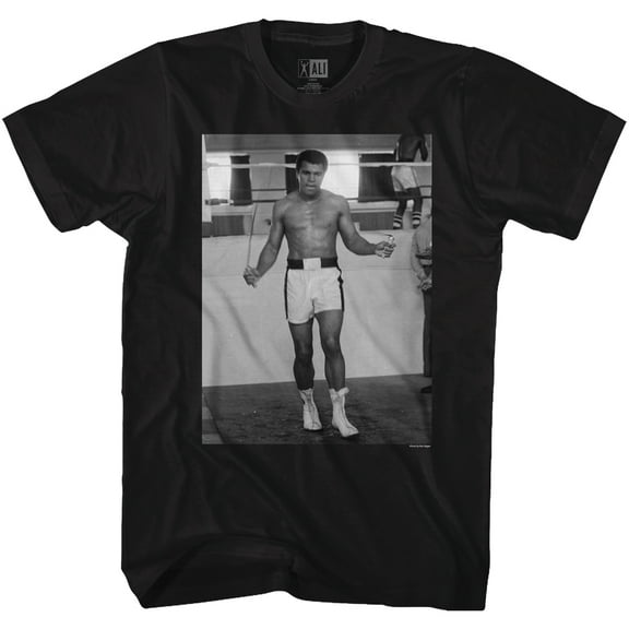 Muhammad Ali Jumpin' Rope Black Adult T-Shirt