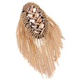 thumbnail image 1 of 2Pcs Borla Cadena Insignias Sunnimix Chaqueta ropa Blazeres dorado, 1 of 8