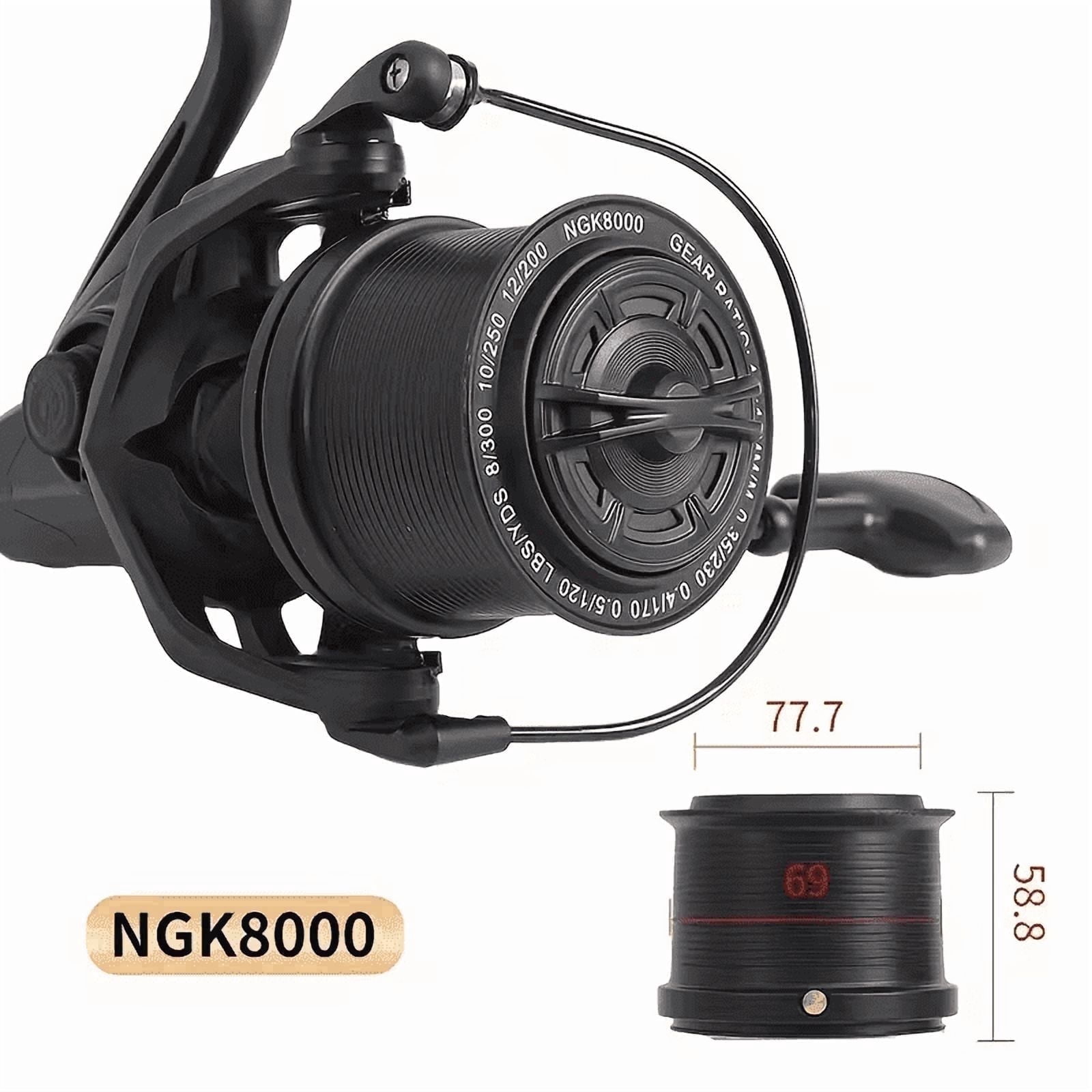 Charefin 8000 Saltwater Spinning Reel Heavy Duty Long Cast Fishing Reel with Stainless Steel Handles 4.7:1 Gear Ratio