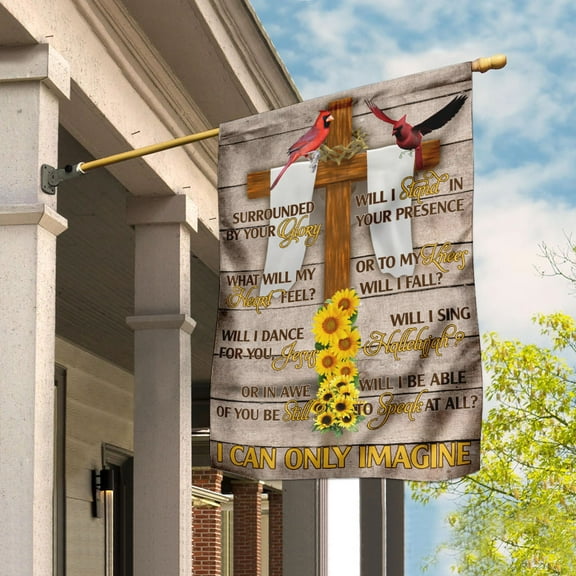 FLAGWIX American House Flag (29.5" x 39.5")-I Can Only Imagine Flag QNK02F -Polyester Indoor Outdoor Flags