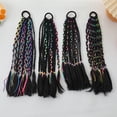 thumbnail image 3 of Namzi Braids Hair Extensions for Kids Braided Hairpieces with Rubber Bands Long Braided Ponytail ExtensionTies for Cosplay Hair Accessories for Birthday Party Prom-B04, 3 of 4