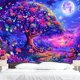 thumbnail image 1 of Tapiz de pared con diseño de bosque, tapiz del árbol de la vida, arte de pared natural para decoración de dormitorio y sala de estar, 1 of 5