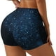 thumbnail image 1 of Fotbe Blue Glitter Retro Shorts Sin Costuras – Shorts Deportivos de Cintura Alta para Mujer, Elásticos para Gimnasio, Yoga, Running o Ciclismo-Medium, 1 of 8