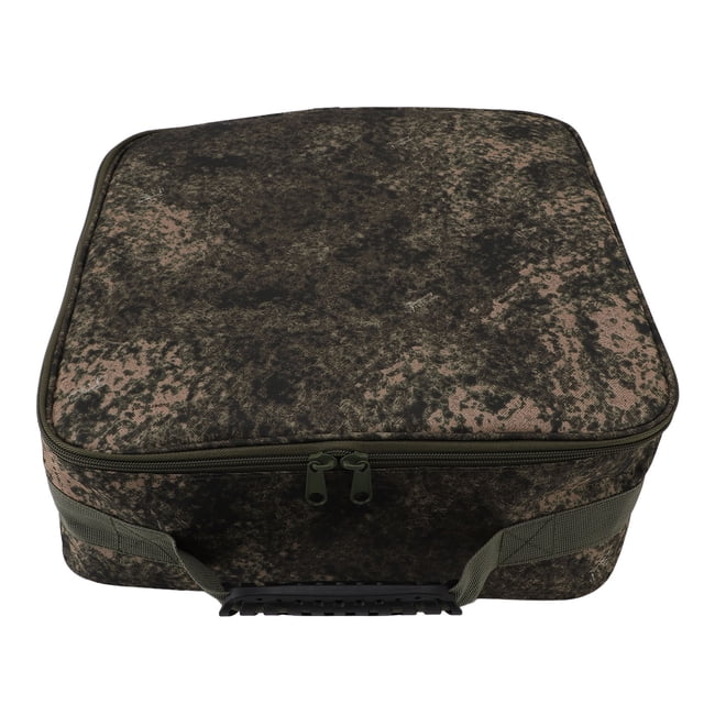 Adjustable Large Capacity Fishing Reel Gear Bag, 4 Compartments with Padded , for Fly Traditional Rotating Casting Trolling Reels, No Dust