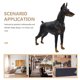thumbnail image 4 of 1pc Doberman Model Simulation Lifelike Static Dog Animal Statue Figurine Desktop Adornment (Black), 4 of 4