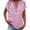 (Type 33)Pink, variant on Otvok Women Casual Printed Short Sleeve Button Home V-Neck T-shirt Blouses