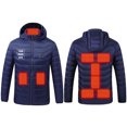 thumbnail image 2 of Cadancy Heated Jacket Women Men Winter Quilted Jackets 9 Heating Zones USB Rechargeable Washable Long Sleeve Hood Coats Outdoor Cold Weather Hunting Skiing Hiking Thermal Coat, 2 of 6