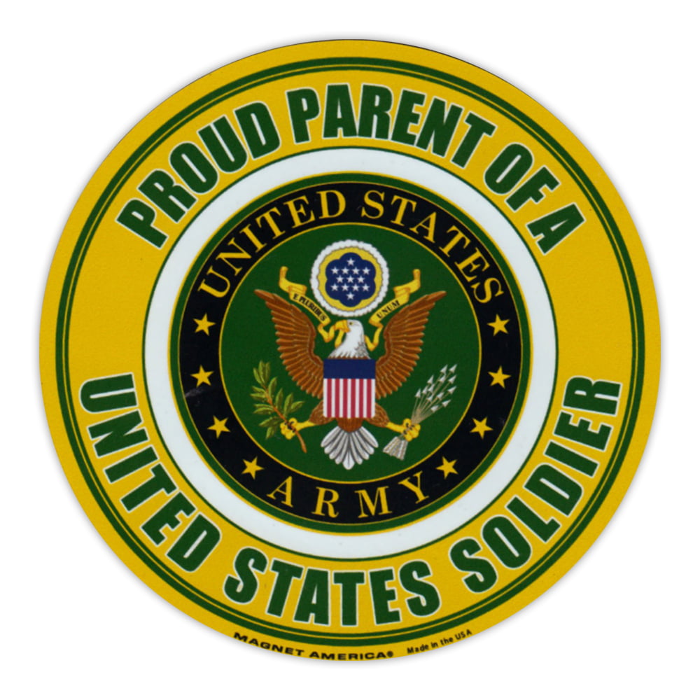 Proud Army Mom Magnet 3x8" Grey Green and White Decal Perfect for Car or Truck 