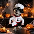 thumbnail image 5 of Halloween Dog Chef Costume, Funny 3D Upright Butcher Chef Pet Outfit With Chef Hat, Cosplay Dress‑Up Clothes for Small Medium Dogs Halloween Party Trick‑or‑Treat, 5 of 5