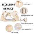 thumbnail image 4 of Tinyat Clear Handbag for Women Crossbody Bag Fashion Denim Shoulder Bag with Metal Chain for Concert Outdoor Activities Commute Brown, 4 of 7